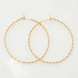 Twisted Gold Hoop Earrings