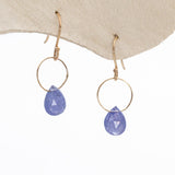 Tanzanite Drop Ring Earrings