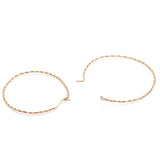 Twisted Gold Hoop Earrings