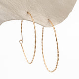 Twisted Gold Hoop Earrings