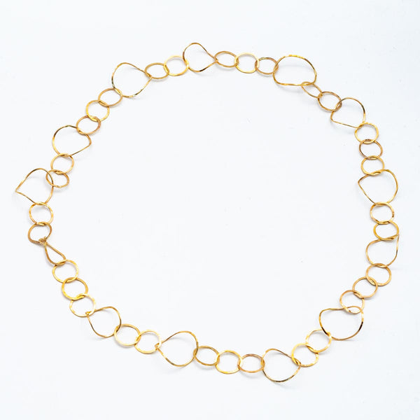 Space Warp Loop Gold Chain Necklace