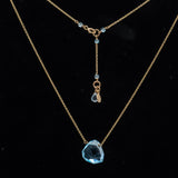 Blue Topaz Single Stone Necklace