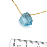 Sky Blue Topaz Single Stone Necklace A