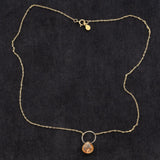 Golden Heart Imperial Topaz  Necklace
