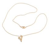Little Heart Swooping Gold Pendant Necklace