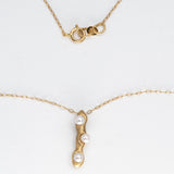 Baby Akoya Pearl Driftwood Pendant Necklace