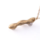 Baby Akoya Pearl Driftwood Pendant Necklace
