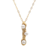 Baby Akoya Pearl Driftwood Pendant Necklace