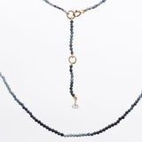 Shades of Blue Sapphire Adjustable Necklace