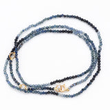 Shades of Blue Sapphire Adjustable Necklace