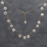 Keshi Pearl Ring Necklace