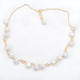Keshi Pearl Ring Necklace