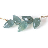 Aquamarine Leaves Necklace