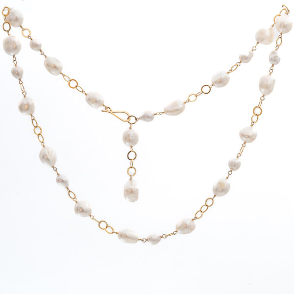 Baroque Pearls and Rings Necklace