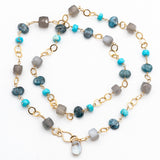 Shades of Teal Ring Necklace