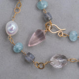 Misty Spring Hues Long Ring Necklace