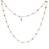 Ring Around Baroque Pearl Long necklace
