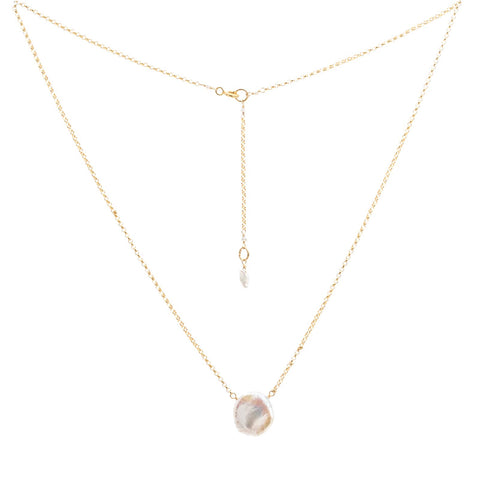 Keshi Pearl Droplet Necklace