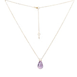 Pink Amethyst Droplet Necklace