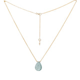 Aquamarine Droplet Necklace