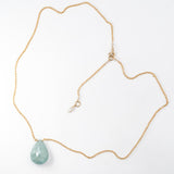 Aquamarine Droplet Necklace