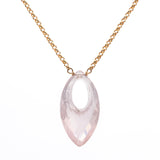 Rose Quartz Droplet Necklace