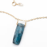 Kyanite Rectangular Droplet Necklace