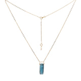 Kyanite Rectangular Droplet Necklace
