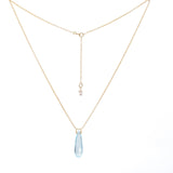 Blue Topaz Droplet Necklace