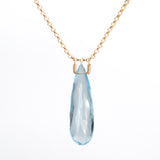 Blue Topaz Droplet Necklace
