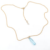 Blue Topaz Droplet Necklace
