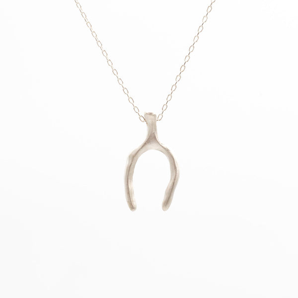 Wishbone Silver Necklace