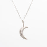 Crescent Moon Silver Necklace