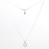Wishbone Sparkle Silver Necklace