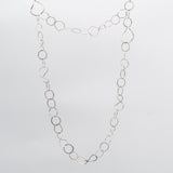 Space Warp Loop Silver Chain Necklace