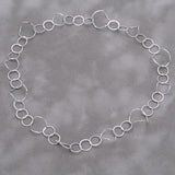 Space Warp Loop Silver Chain Necklace