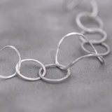 Space Warp Loop Silver Chain Necklace