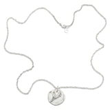 Melt with Love Silver Heart Disk Charm Necklace
