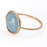 Aquamarine Twist Ring