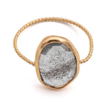 Moss Aquamarine Twist Ring A