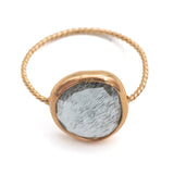 Moss Aquamarine Twist Ring B