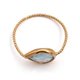 Moss Aquamarine Twist Ring E