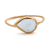 Moss Aquamarine Twist Ring E