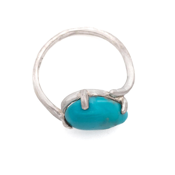 Campitos Turquoise Silver Cocktail Ring