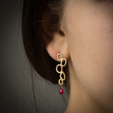 Klimt Ruby earrings