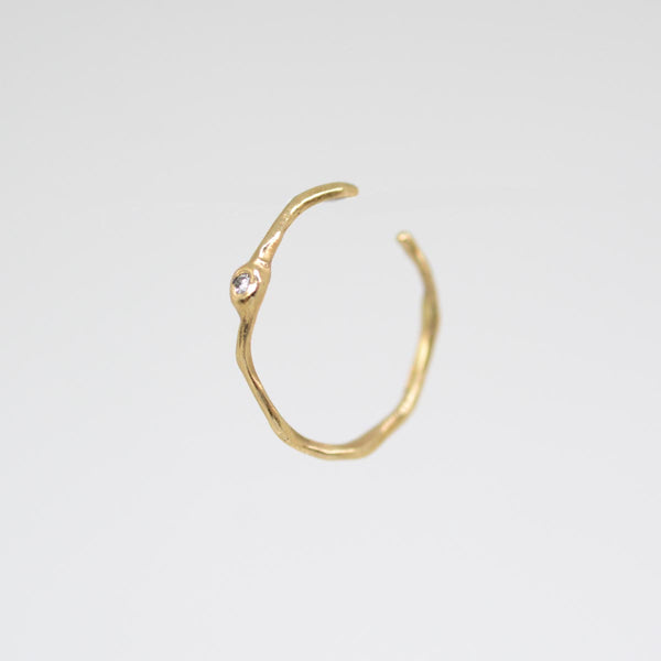 Driftwood Ear Cuff with Diamond