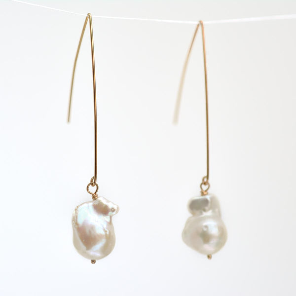 Baroque Pearl Marquise Earrings