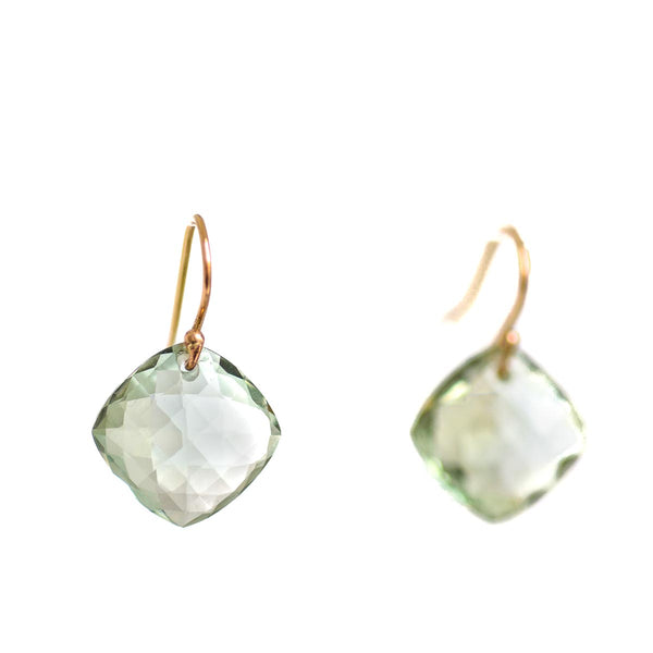 Pillow Dreams Green Amethyst Earrings