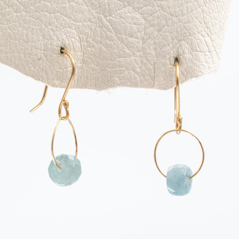 Aquamarine Roundel Earrings