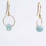 Aquamarine Roundel Earrings